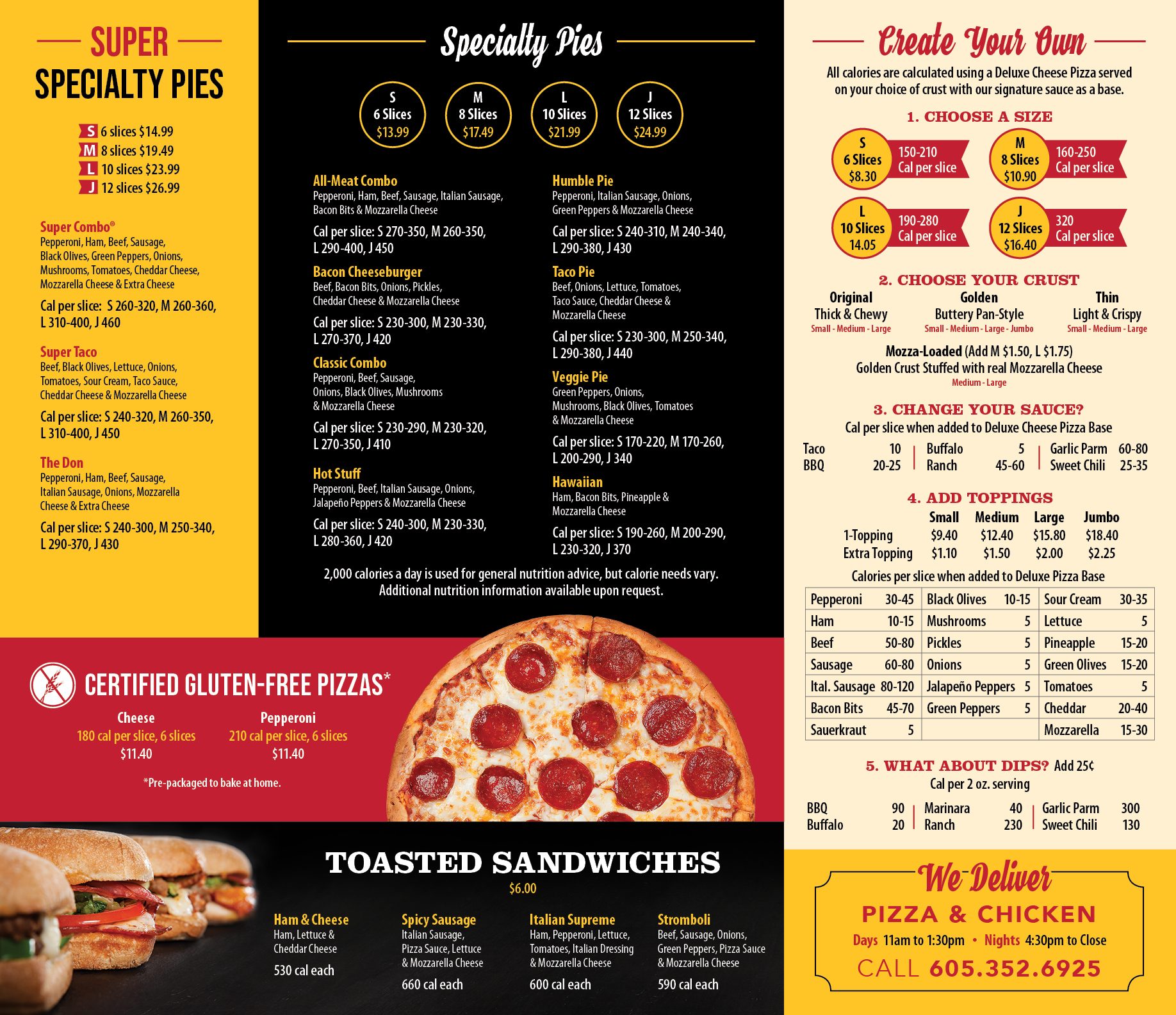 Huron, SD Godfather’s Pizza Menu | Godfather's Pizza